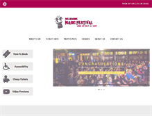 Tablet Screenshot of melbournemagicfestival.com
